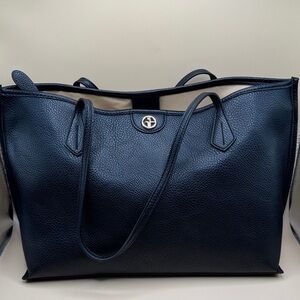 Giani Bernini Navy Blue Leather Tote